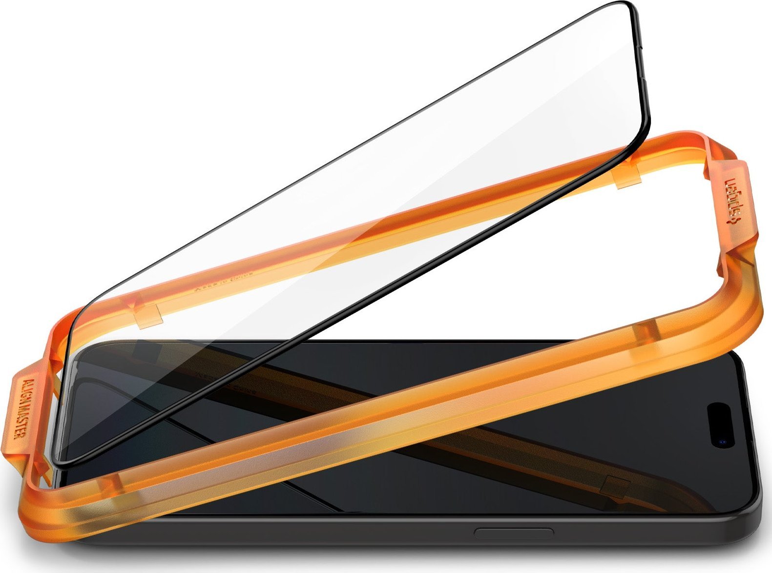 Заштита за екран Spigen Glass tR AlignMaster, 2 парчиња, за iPhone 15 Plus, транспарентна