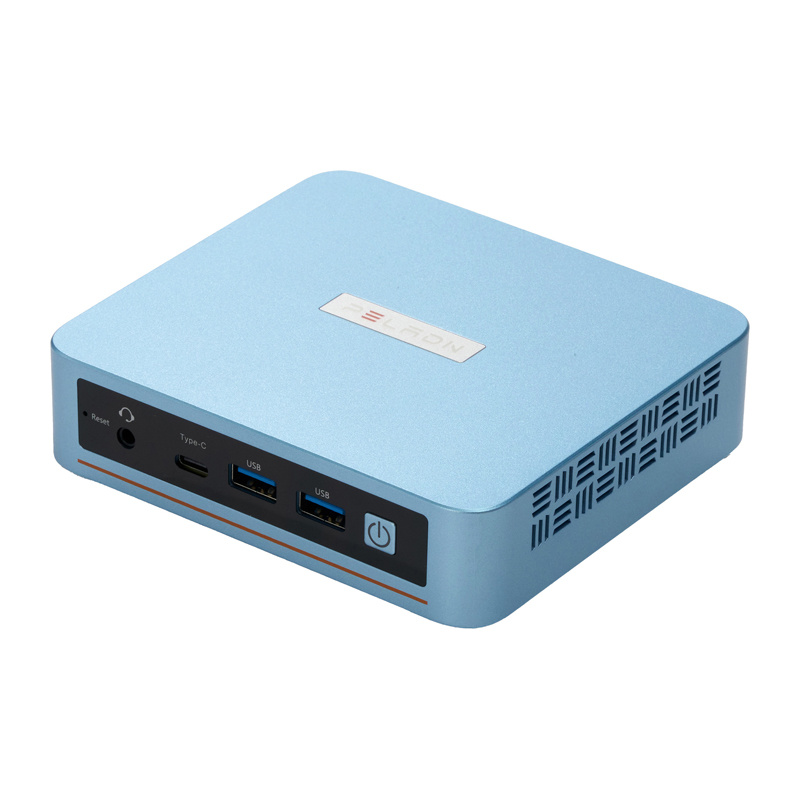 Mini PC Peladn WI-6 N100, 16GB RAM, 512GB SSD, blu
