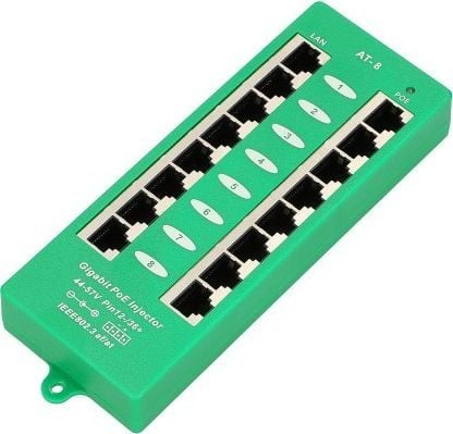 PoE Injector Extralink EXTRALINK ACTIVE, 8 porta Gigabit, 802.3af at, i zi