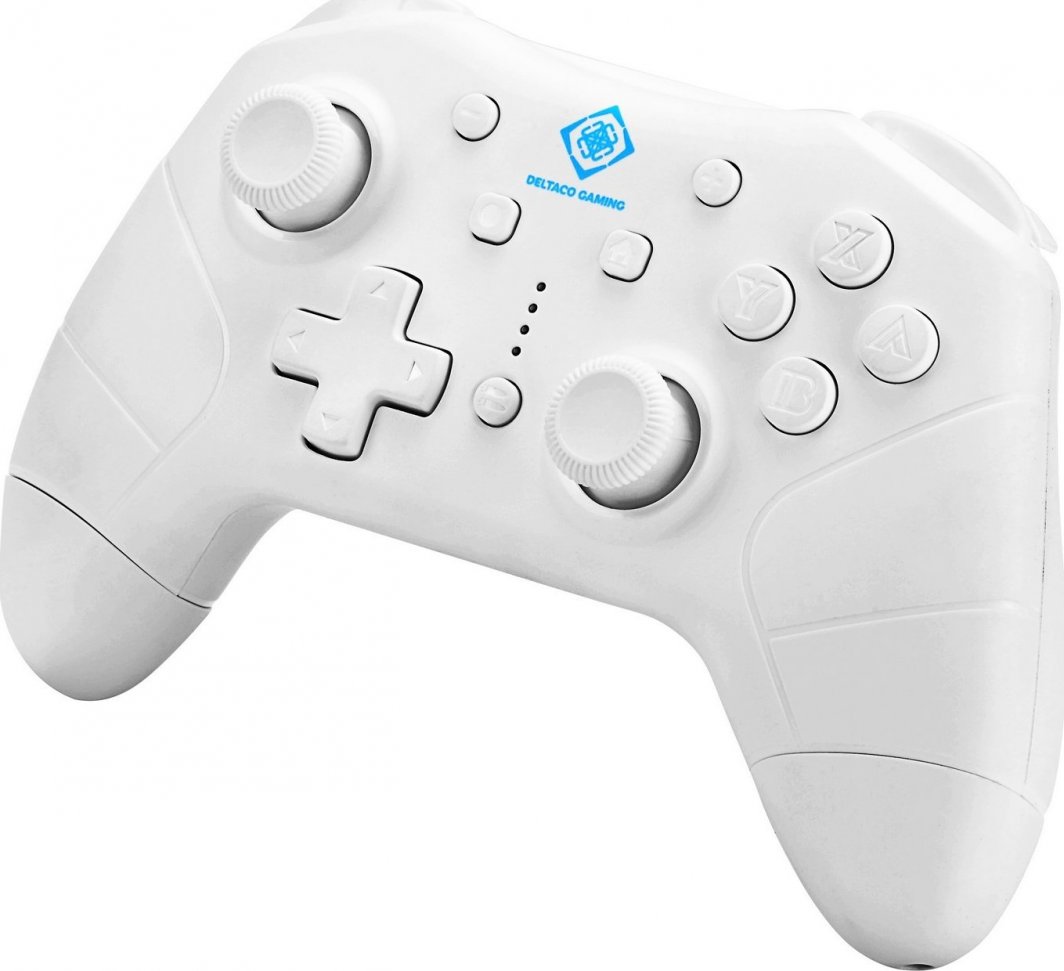 Kontroller Deltaco GAM-103-W, wireless, i bardhë