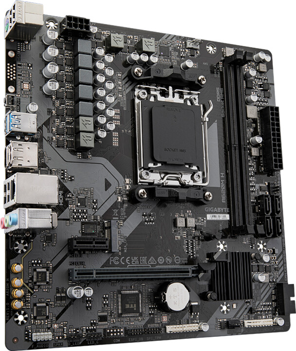 Pllakë amë GIGABYTE A620M H, AM5, mATX