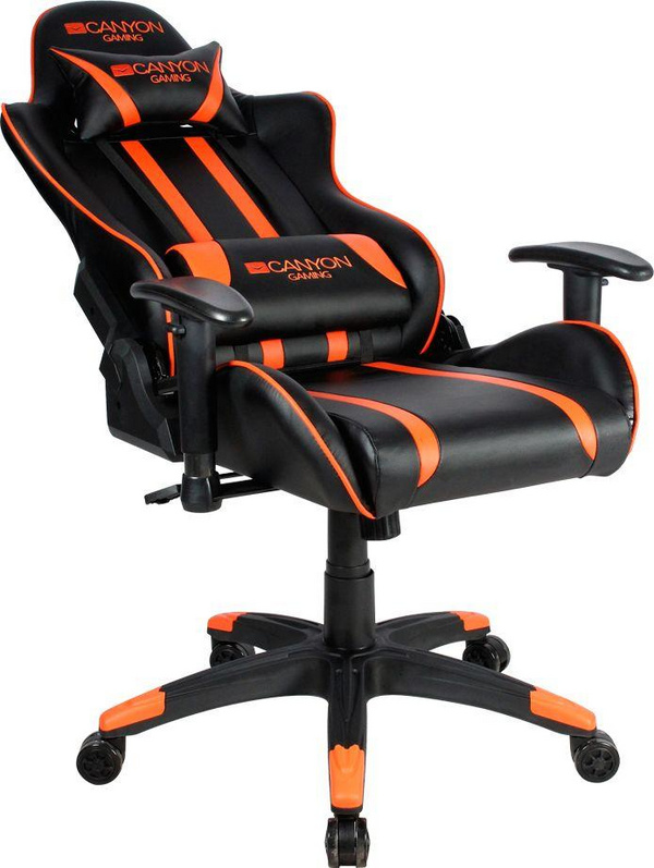 Karrige gaming Canyon Fobos GC-3, lëkurë eco, mekanizëm luhatjeje, portokalli