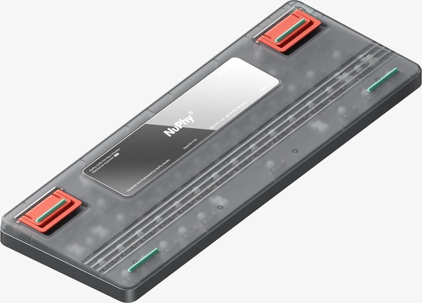 Tastierë mekanike wireless Nuphy Air60 V2, slim, Lunar Gray Moss
