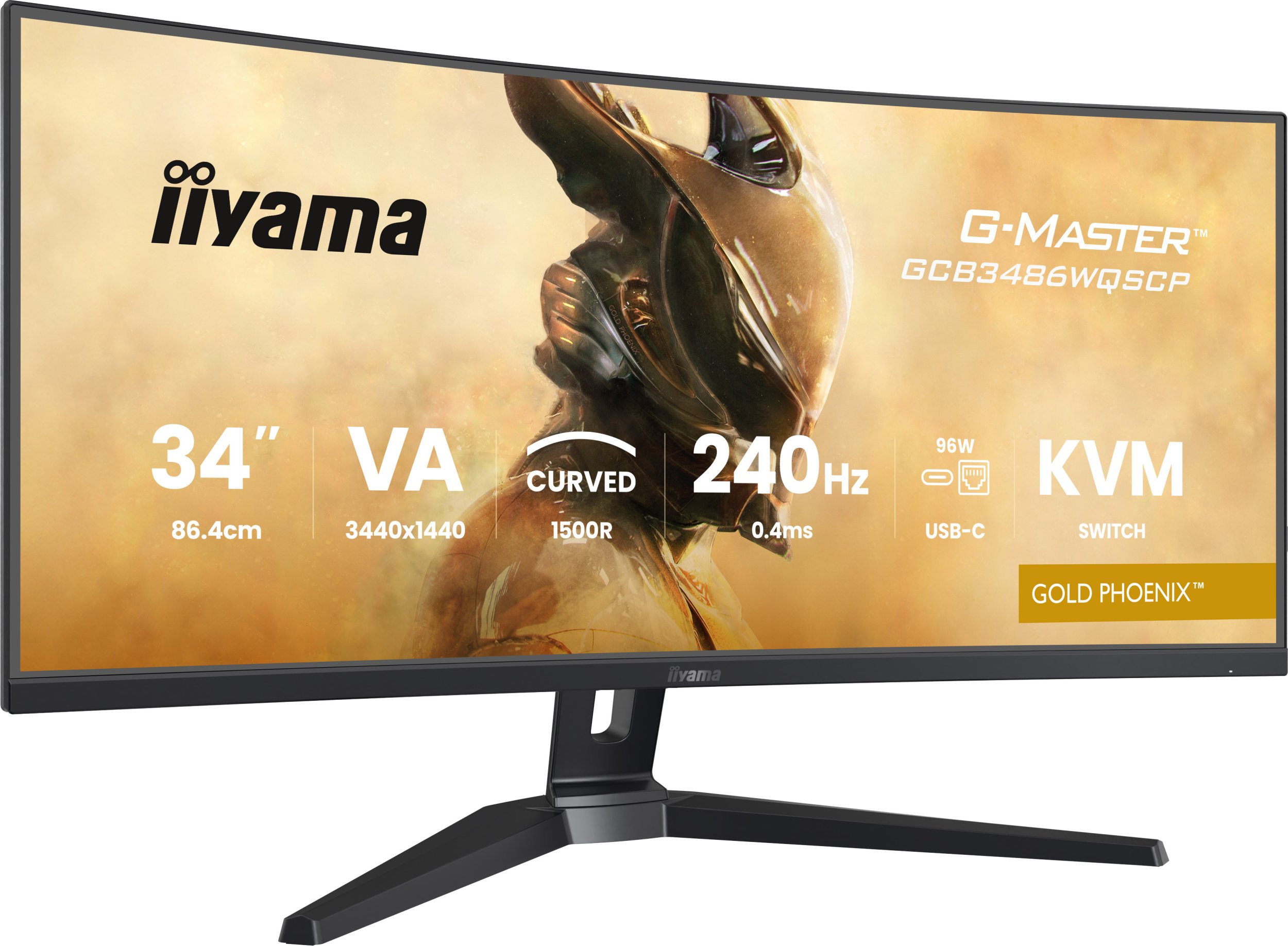 Monitor gaming Iiyama G-MASTER GCB3486WQSCP-B1, 34", UWQHD, 240Hz, i zi