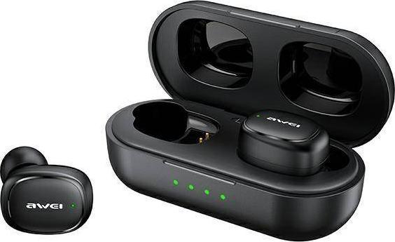 Безжични слушалки Awei T13 Pro TWS, Bluetooth 5.1, со кутија за полнење, црни