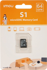 Kartë memorike IMOU S1 MicroSDXC, 64GB, Class 10 U1 V10