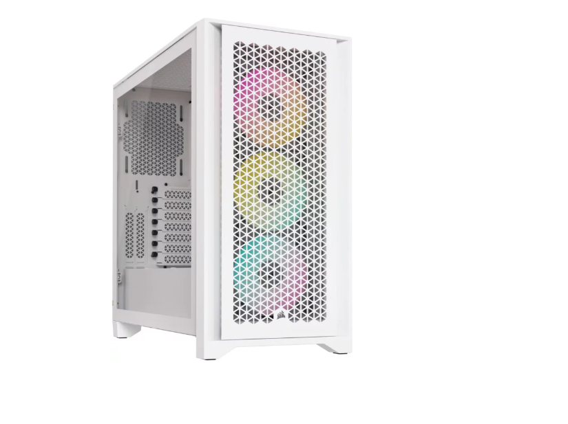 Kuti PC CORSAIR iCUE 4000D RGB Airflow, ATX Mid Tower, e bardhë