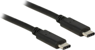 Kabllo Delock USB-C - USB-C, 1m, e zezë