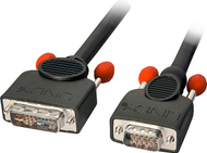 Kabllo Lindy DVI-A - D-Sub (VGA), 1m, e zezë