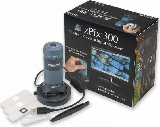 Mikroskop digjital Carson zPix 300, 2MP, USB, me LED
