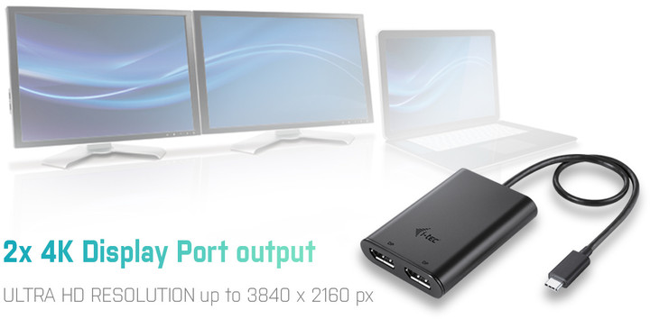 Përshtatës i-Tec USB-C, Dual Display Port 
