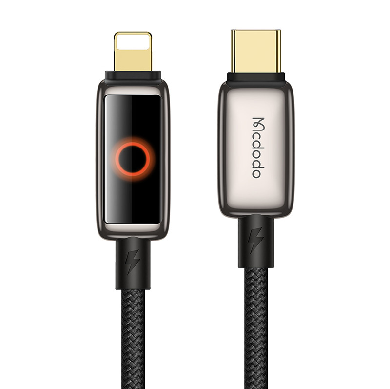 Kabllo karikimi Mcdodo CA-6670 USB-C në Lightning, 1.2m, 36W, e zezë