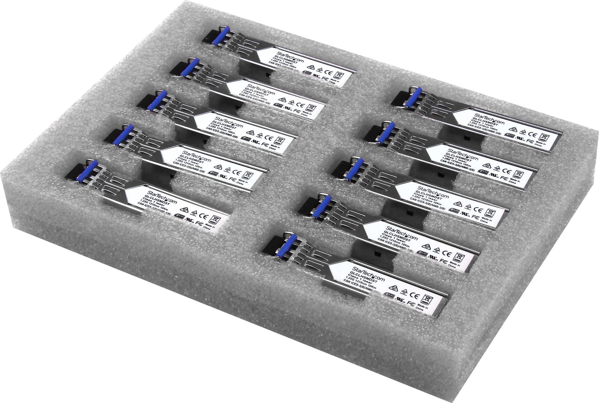 Modul SFP StarTech.com Cisco GLC-LH-SMD, 1000BASE-LX/LH, paketim 10 copë, i bardhë