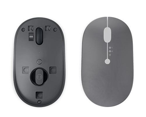 Maus Lenovo Go, RF Wireless + Bluetooth + USB Type-A, i hirtë