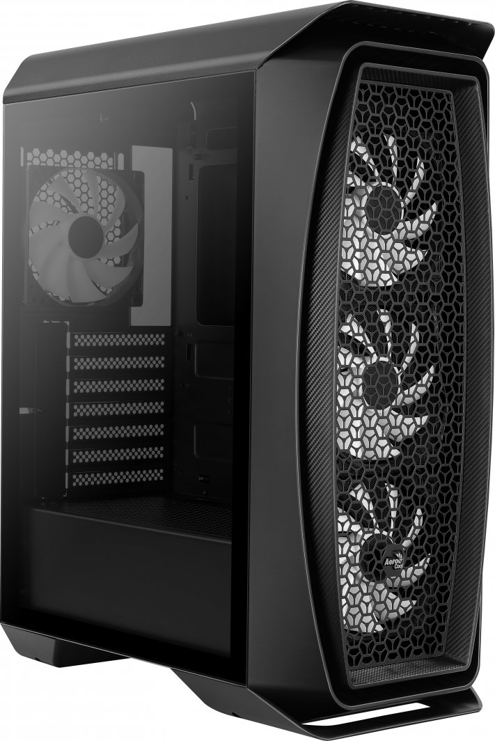 Kasë Aerocool Aero One Frost, e zezë, Midi Tower