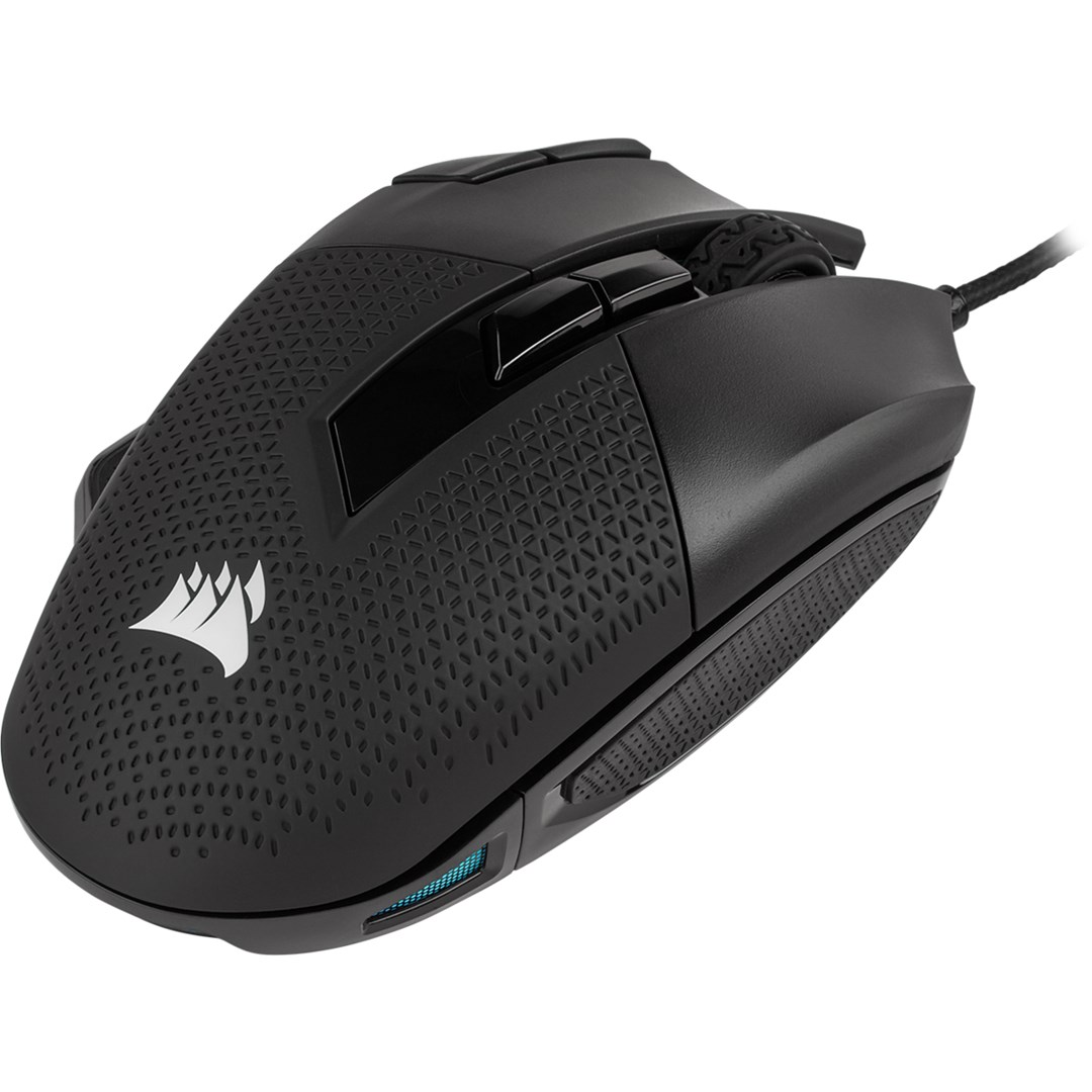 Гејминг глушец Corsair NIGHTSWORD RGB, со кабел, 18000 DPI, црн