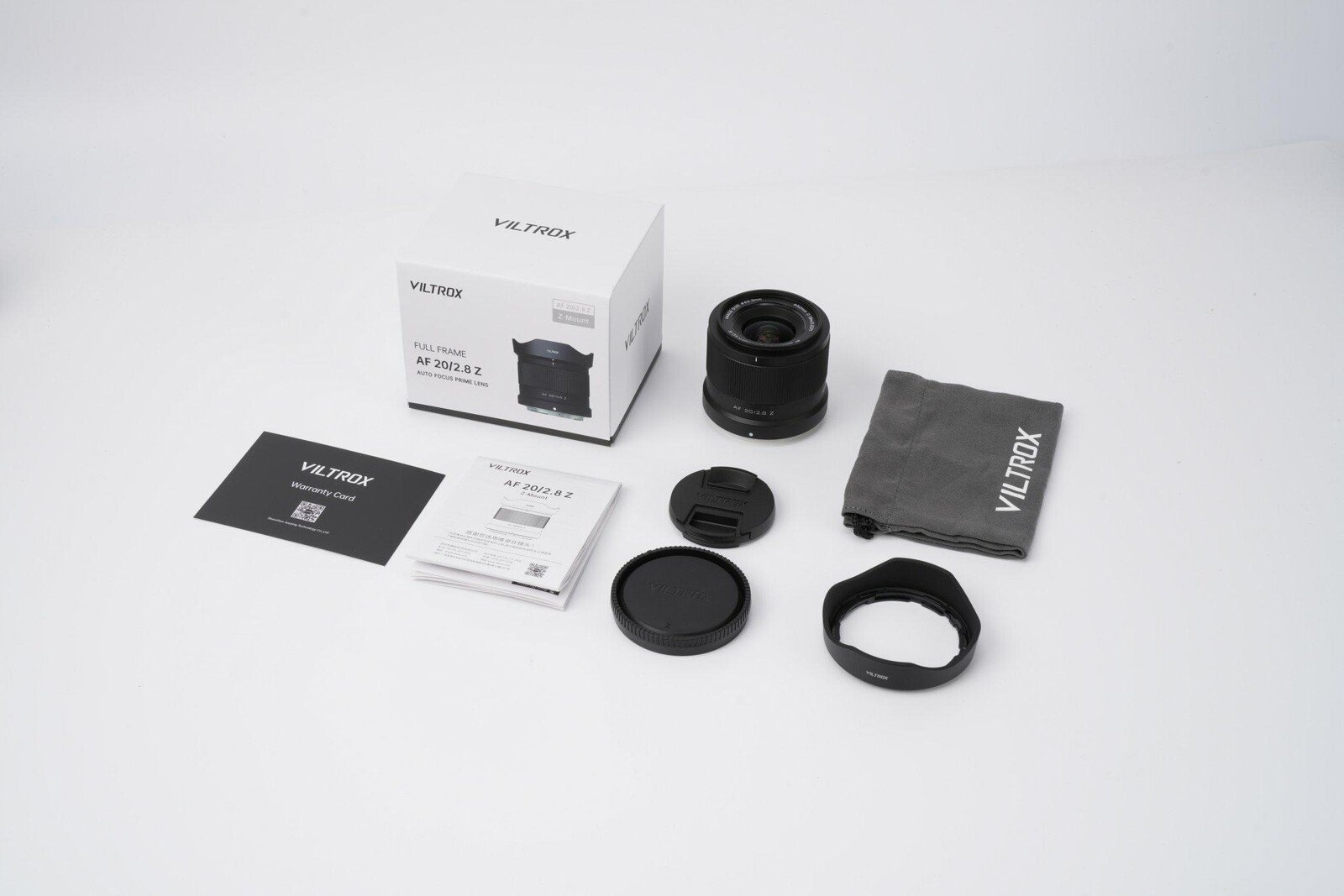 Objektiv Viltrox AF 20mm f/2.8 për Nikon Z, kënd i gjerë, autofokus, i zi