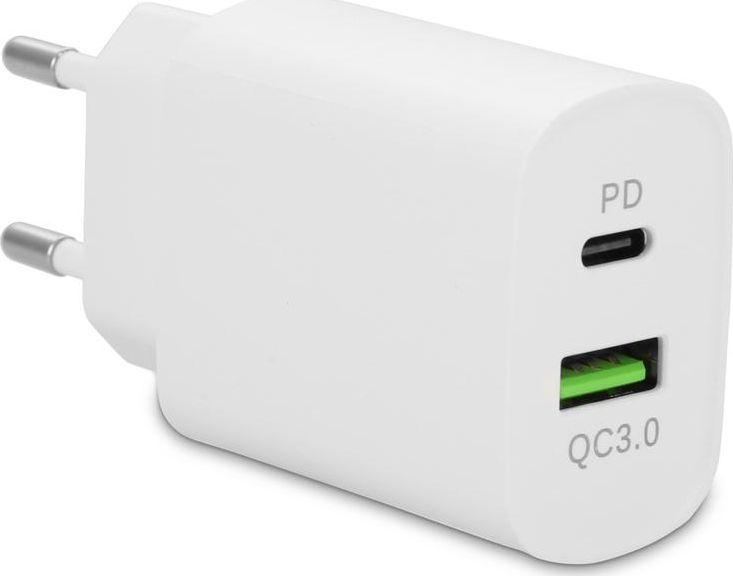 Karikues muror LMP Charger LMP-DPPA-20W, 1x USB A, 1x USB C, 20W, i bardhë