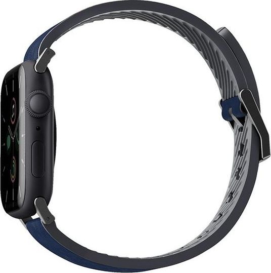 Rrip dore Uniq Straden për Apple Watch 42 44 45mm, lëkurë hibride, blu