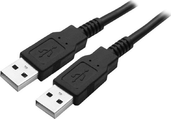Kабел USB Logo USB A во USB A, 1.8 m, USB 2.0, црн