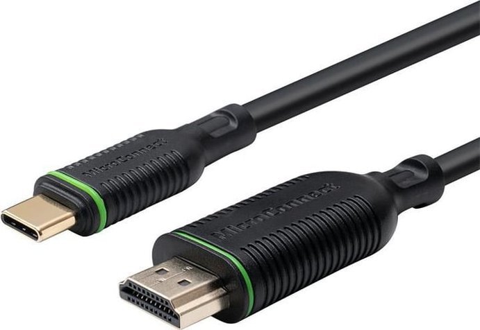 Kabllo adapter video Microconnect MC-USBCHDMI1, USB C në HDMI, 1m, 4K 60Hz, e zezë