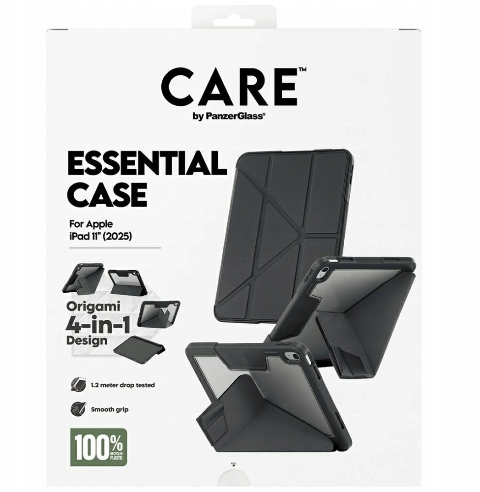 Këllëf tablet PanzerGlass CARE TPU Essential, për iPad 11 2025, i zi