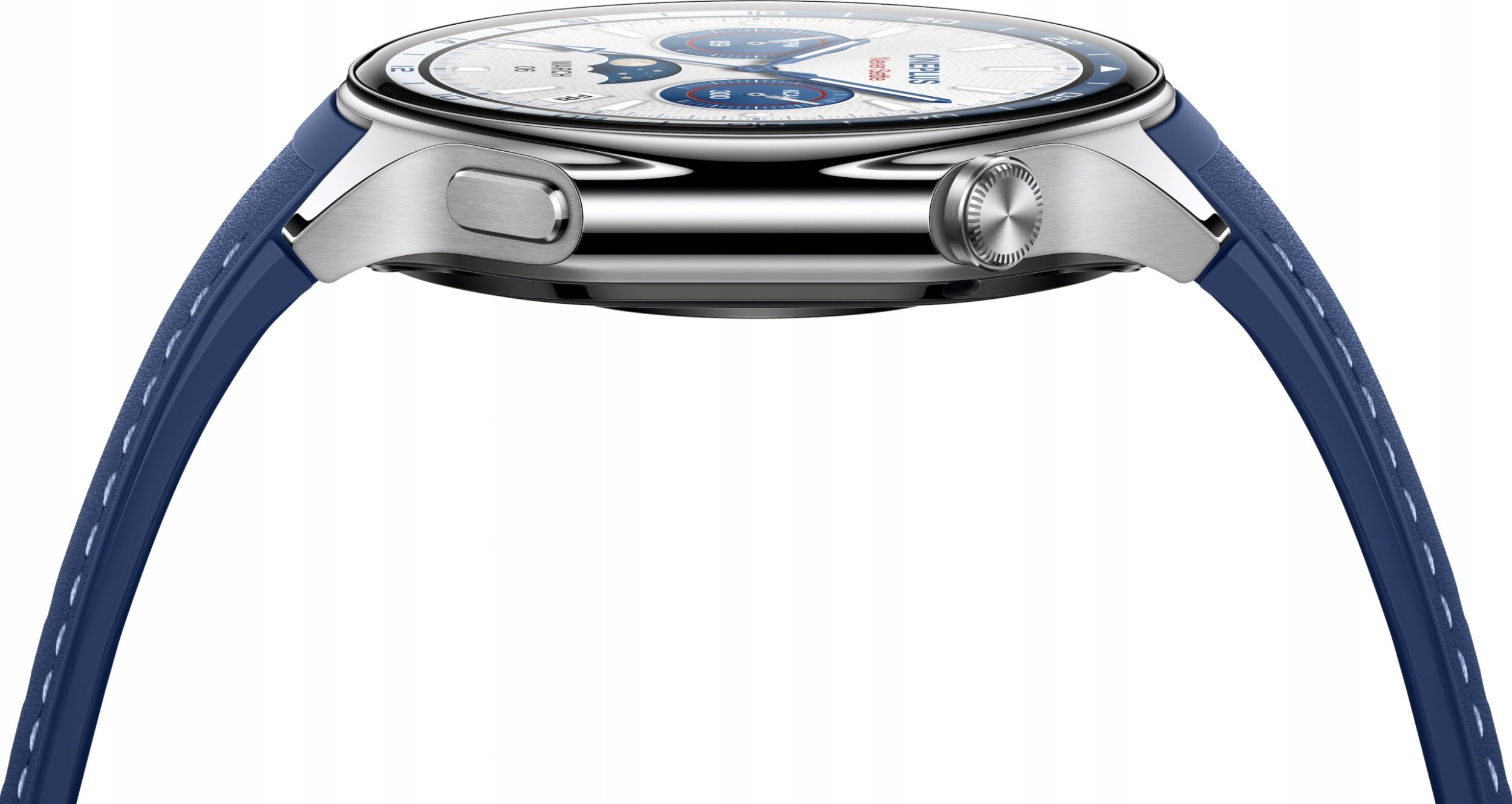 Ora inteligjente OnePlus Watch 2 Nordic Blue Edition, xham safiri, blu