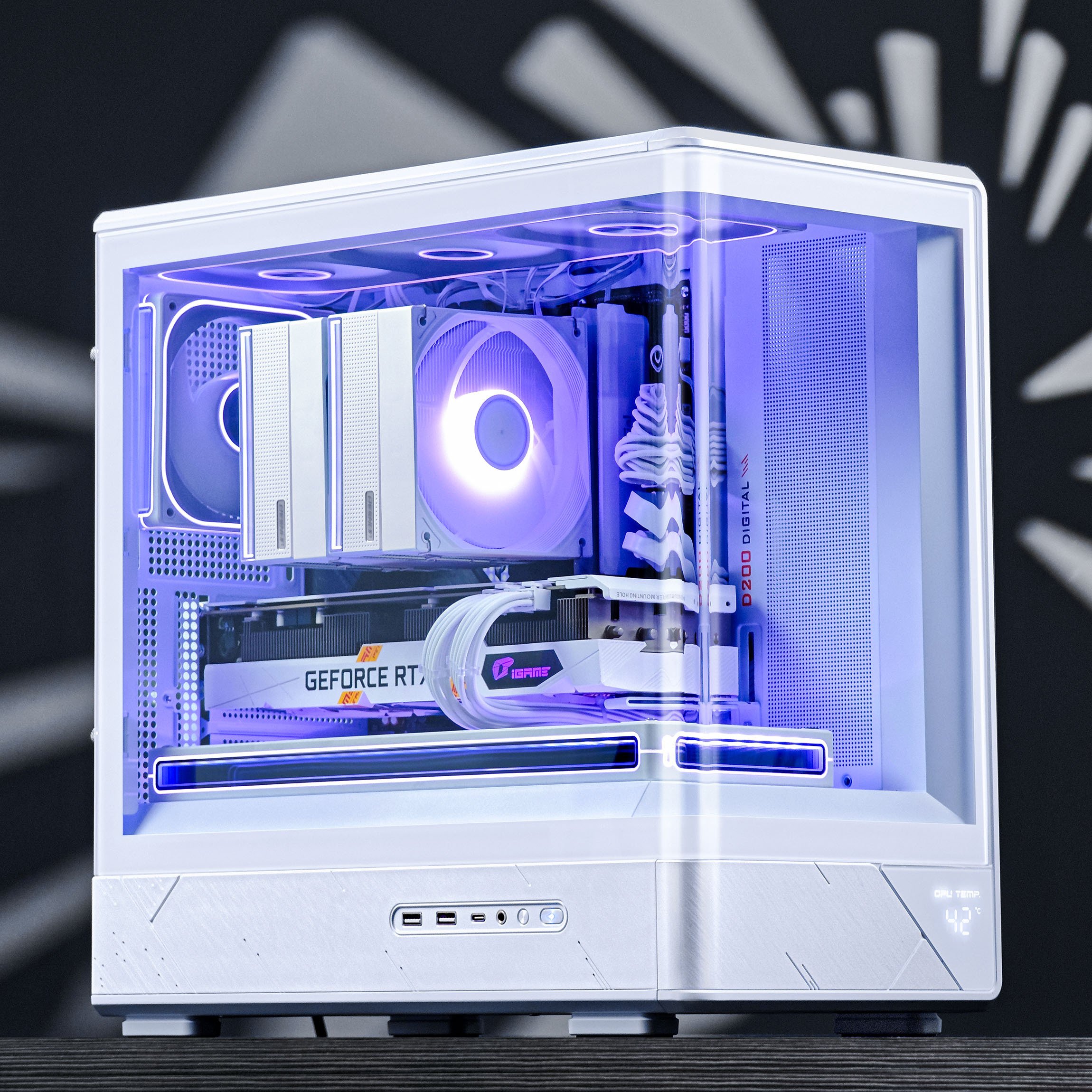 Kullë kompjuterike Jonsbo D200, mATX, gaming, e bardhë