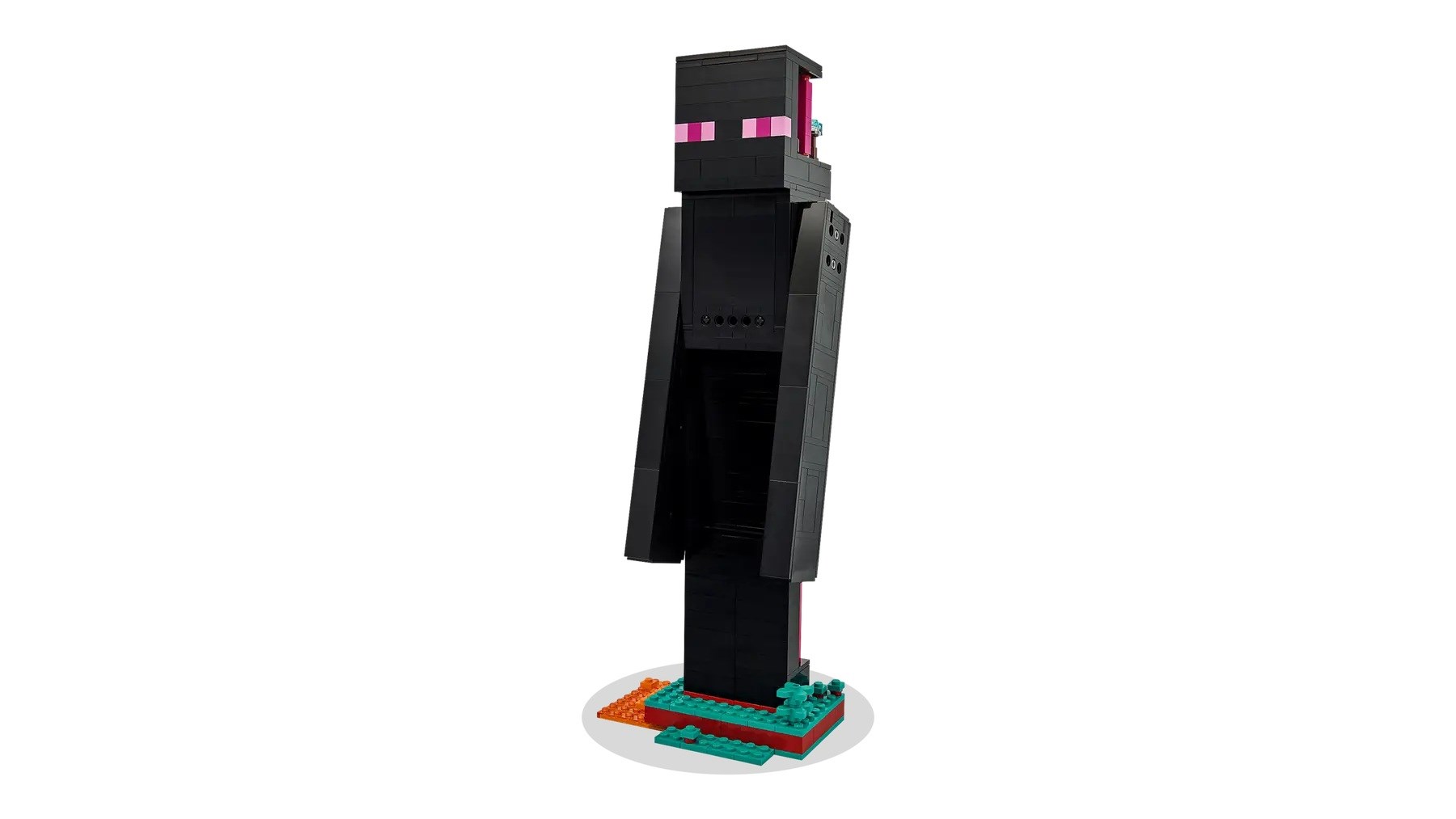 Lodër ndërtimi Lego Minecraft 21279 The Enderman Tower, set me kulla dhe figura, shumëngjyrëshe