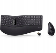 Set tastierë dhe maus Perixx PERIDUO-606A DE, wireless, ergonomik, i zi