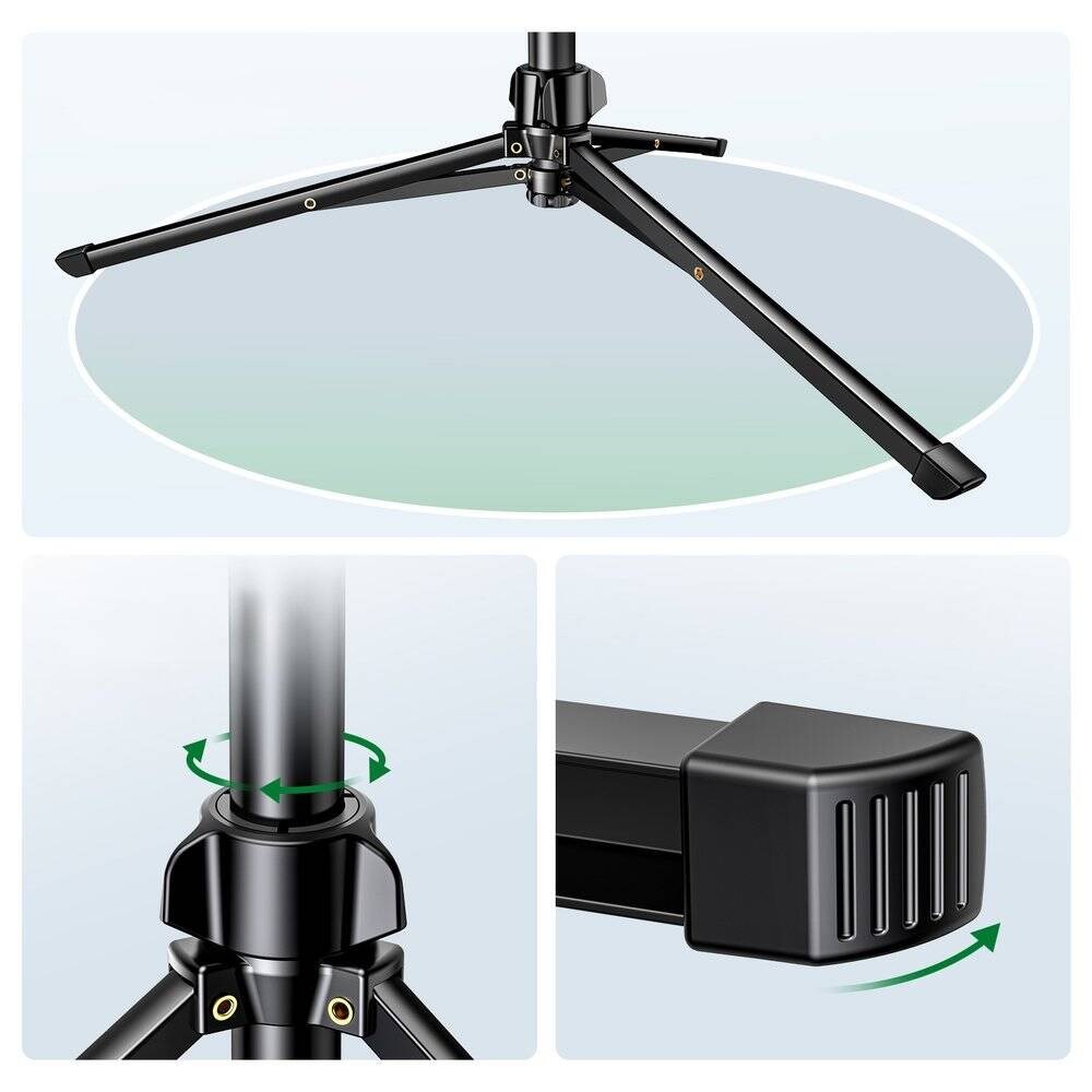 Selfie stick Ugreen LP680, tripod me telekomandë Bluetooth, 1.7m, i zi