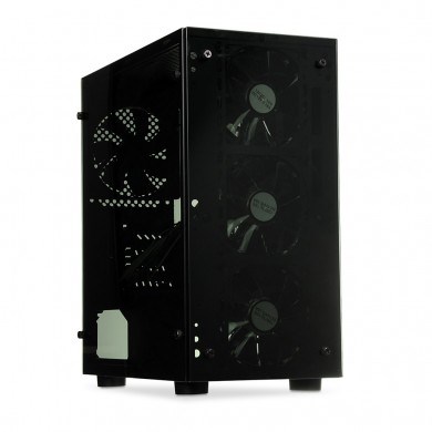 Kutia kompjuterike iBOX Passion V4 OPV4, RGB, ATX, e zezë
