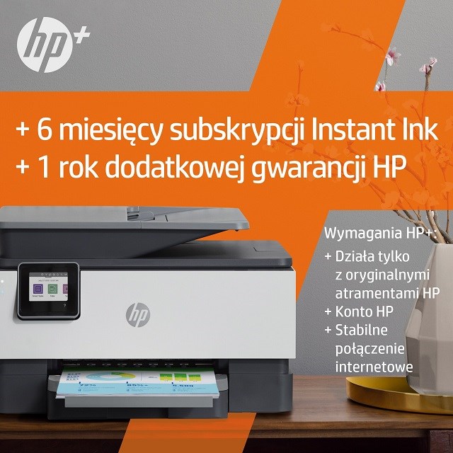 Printer multifunksional HP OfficeJet Pro 9012e, Inkjet termal, i zi