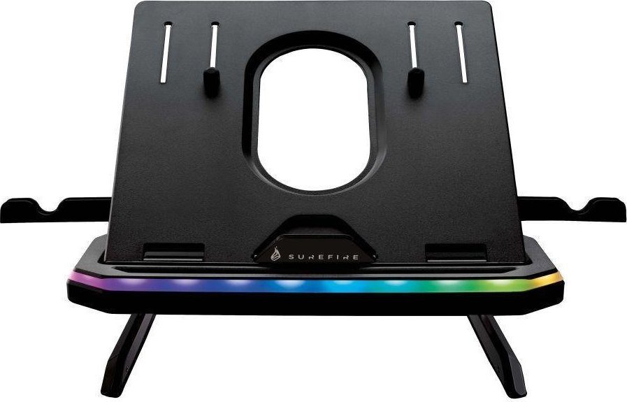 Qëndrim laptopi SureFire PORTUS X1, deri 17.3", ndriçim RGB, i zi