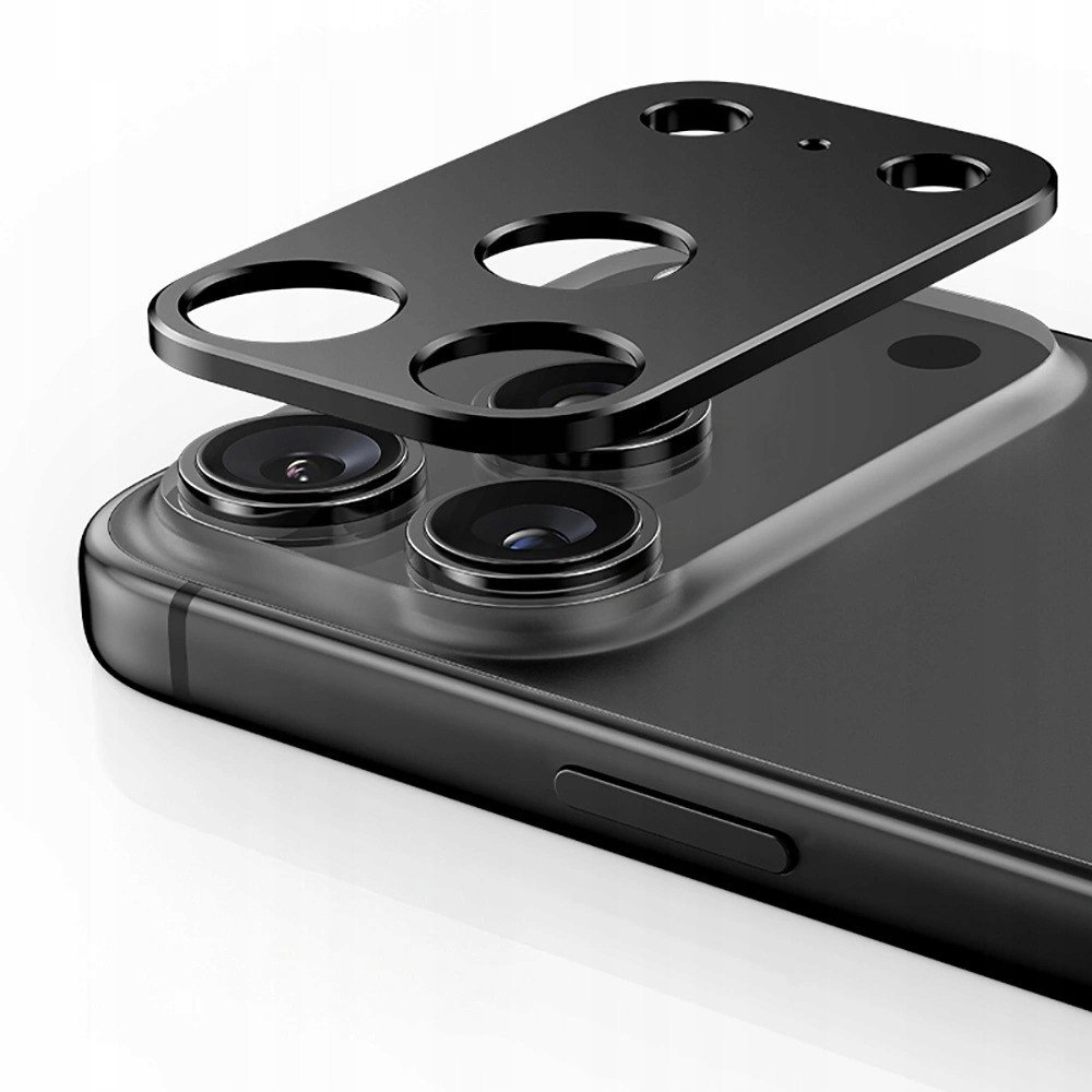 Заштитна маска Tech-Protect Camalloy Fit+ за iPhone 17 Pro, алуминиумска легура, црна