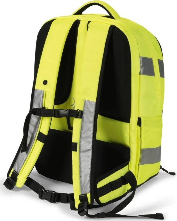 Çantë shpine Dicota Backpack Hi-Vis, 17.3", 32-38L, e verdhë reflektuese