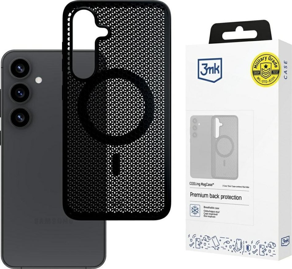 Kapak për telefon 3mk COOLing MagCase Samsung Galaxy S25+, kompatibil me MagSafe, transparent