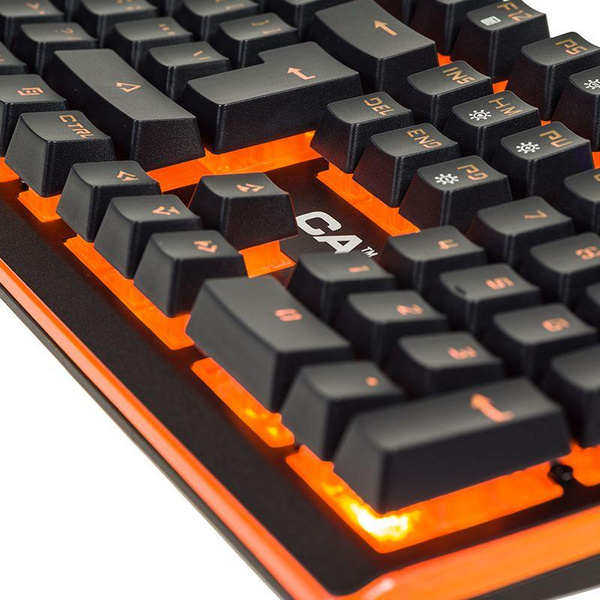 Tastierë CA Gaming Iguana CA-1413, e zezë/portokalli