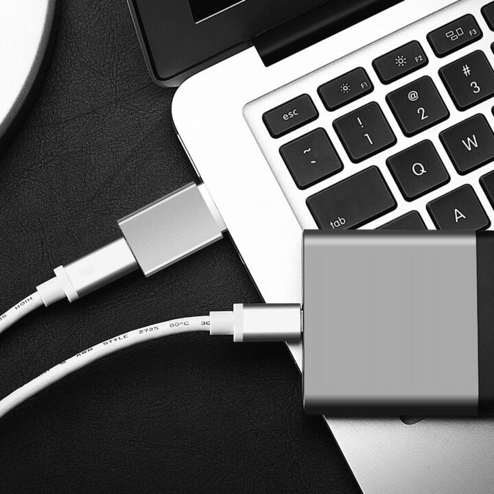 Përshtatës FIXED, USB-C - USB-A 3.0, OTG, i hirtë