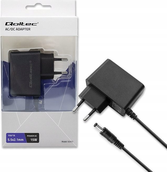 Furnizues energjie Qoltec Plug in, 15W, 15V 1A, i zi