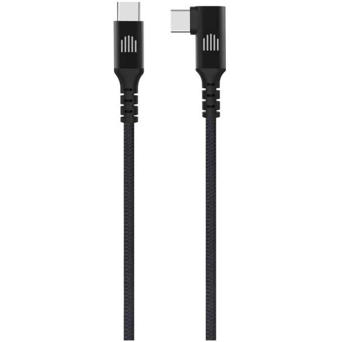 Dviced Angled Braided Cable USB-C To USB-C, 1,25m, Black
