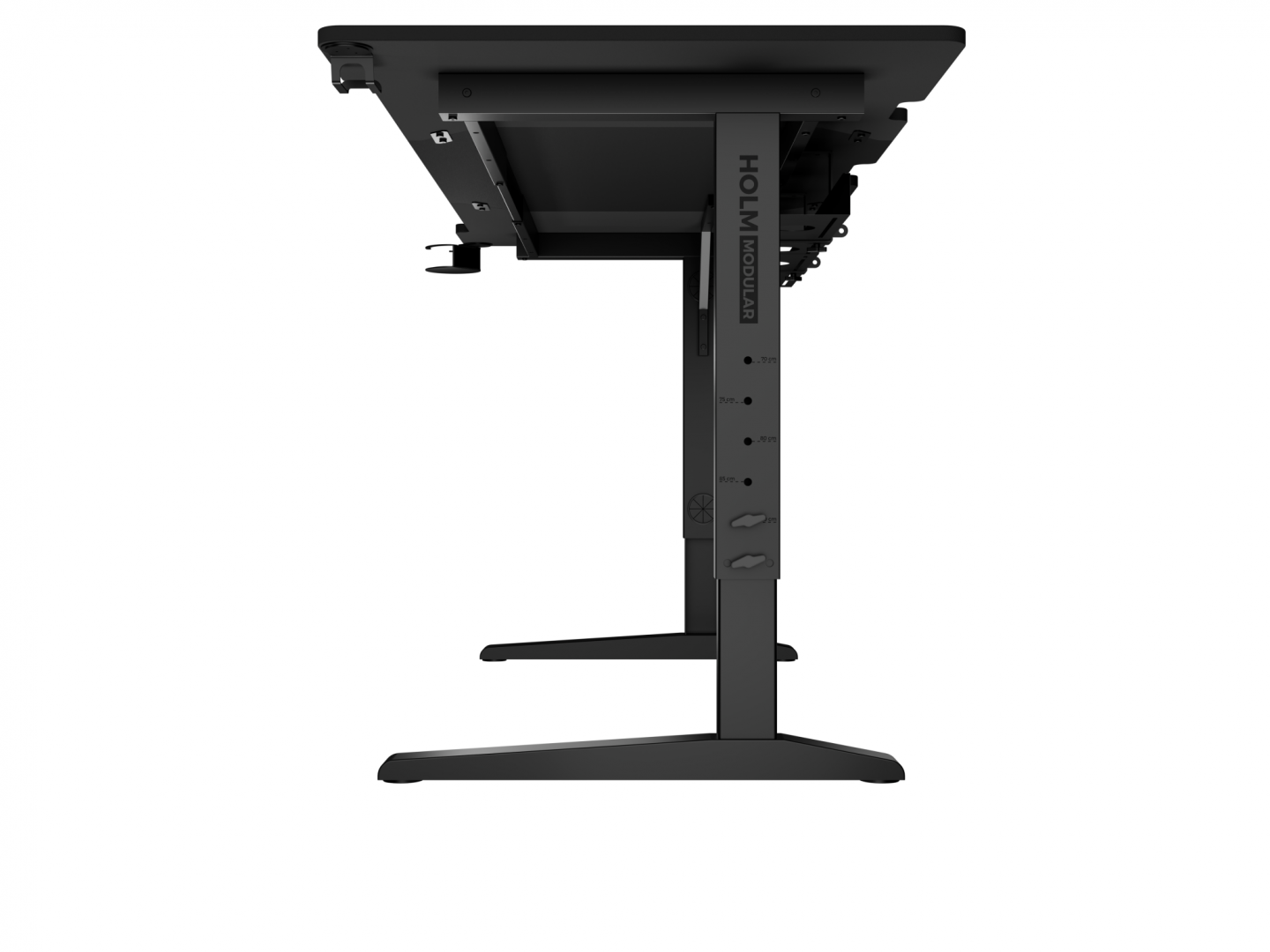 Tavolinë gaming Genesis Holm Modular 160, 160cm, ndriçim RGB, e zezë