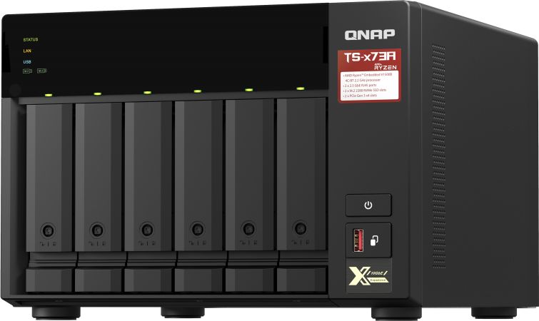 NAS server QNAP TS-673A-8G, 6 hapësira HDD, 8GB RAM, i artë