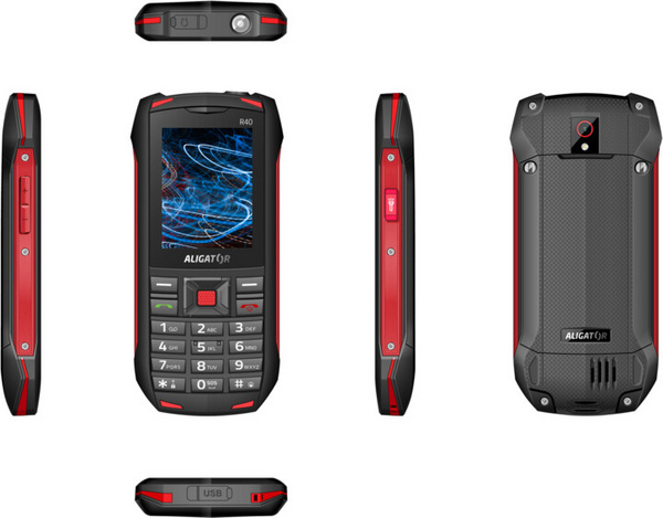 [OUTLET] Celular Aligator R40 eXtremo, i zi / kuq