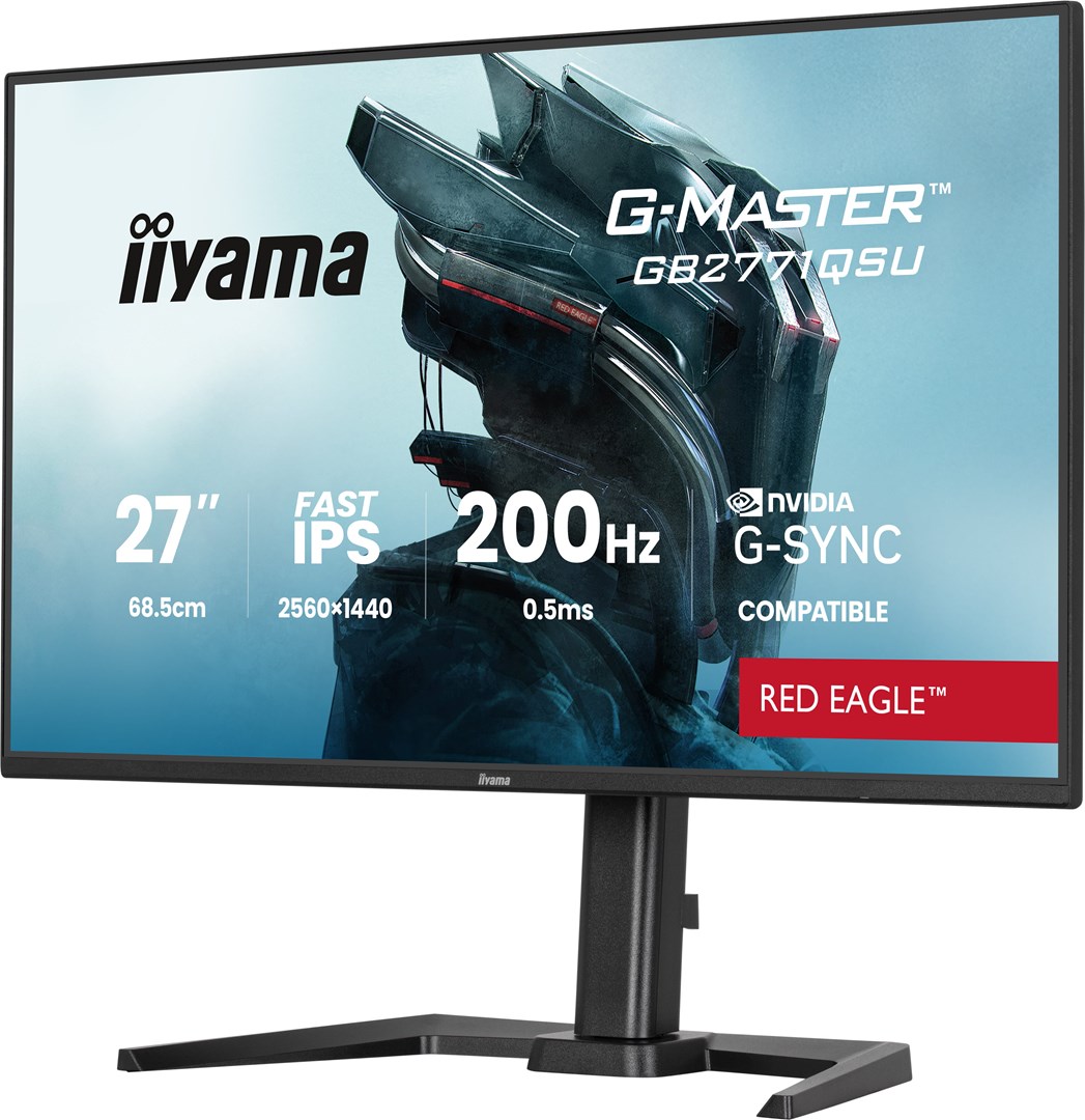 Monitor gaming Iiyama G-MASTER GB2771QSU-B1 Red Eagle, 27", WQHD 2560 x 1440, 200Hz, i zi