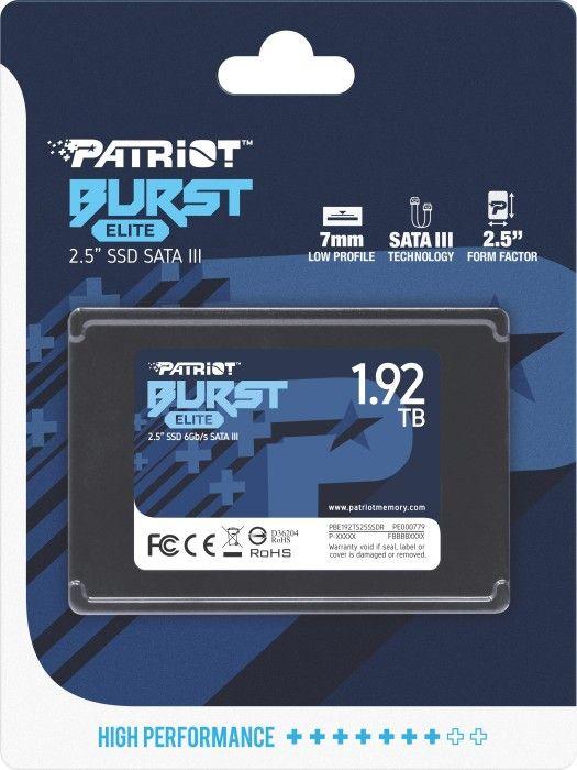 Disk SSD Patriot Burst Elite 1.9, 2TB, 2.5" SATA III