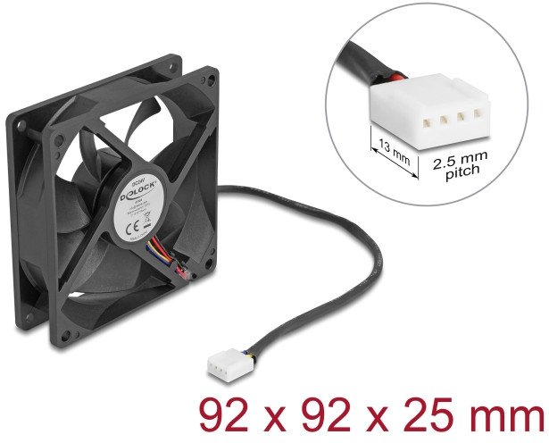 Ventilator PC Delock Axial Fan, 92mm, 24V DC, i zi