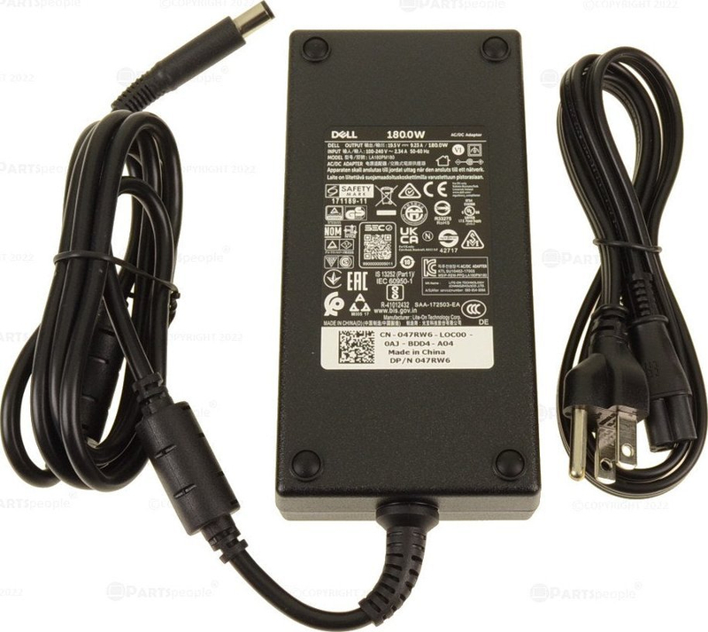 Adaptues karikues DELL 180W AC, për laptop, i zi
