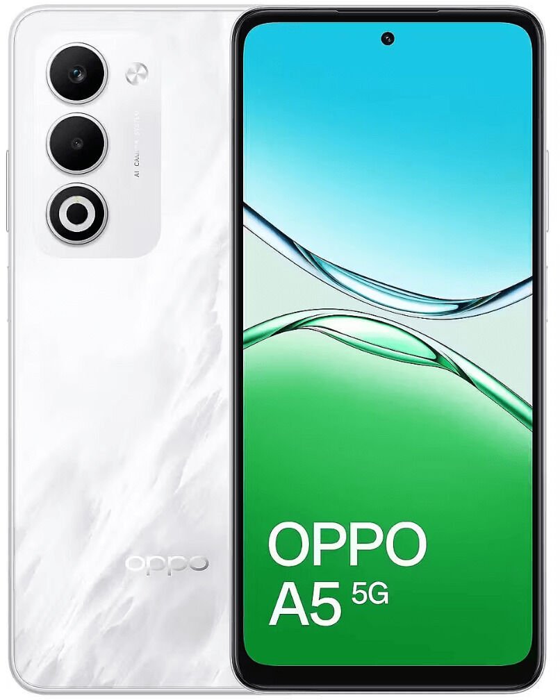 Telefoni i rinovuar OPPO A5 5G, 128GB, 4GB RAM, i bardhë