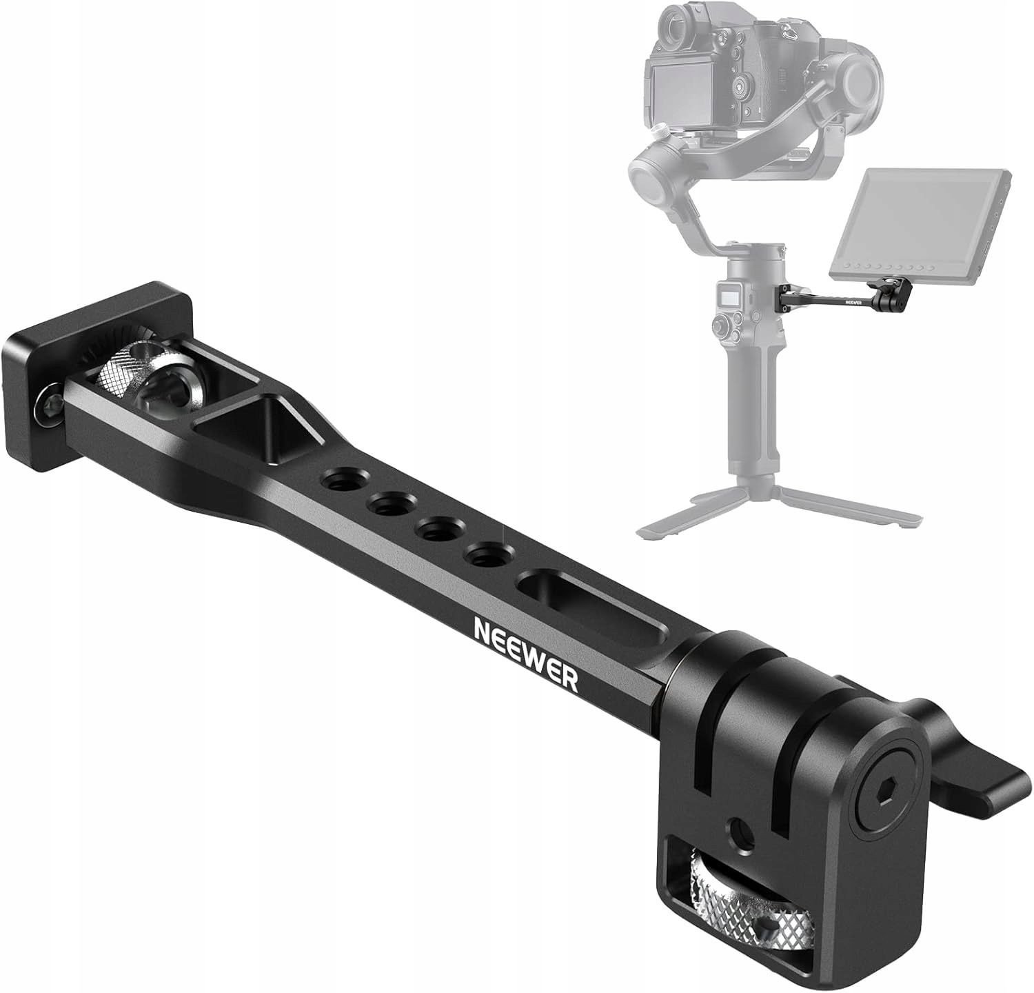 Dorezë montimi për monitor NEEWER GA005, për DJI ZHIYUN MOZA, alumini CNC, e zezë